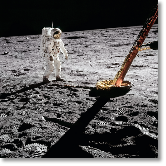 Buzz Aldrin. Apollo 11. ‘Inspecting the Eagle’