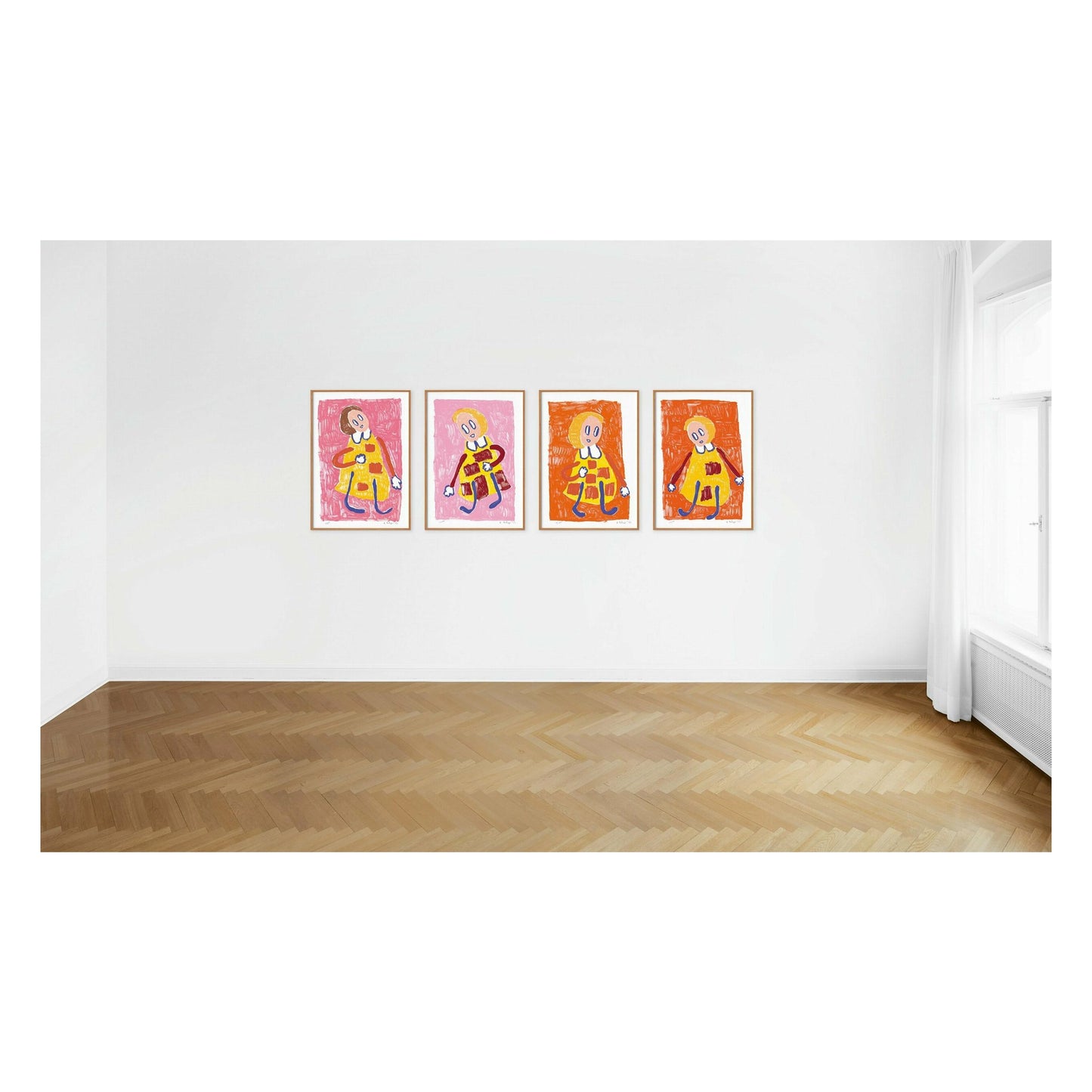 André Butzer. Set of 4 Screen Prints ‘Untitled I–IV’, 2022