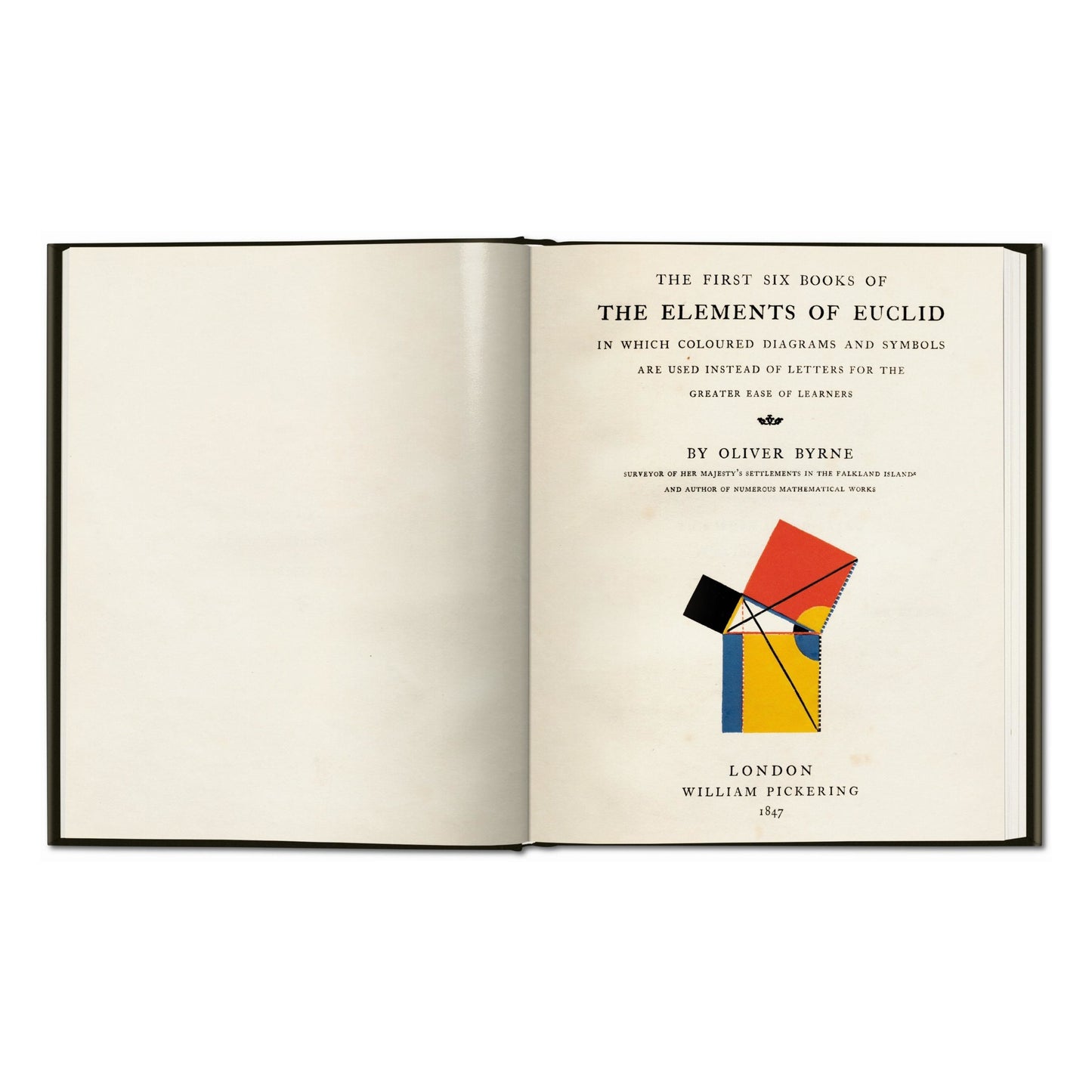 Oliver Byrne. The First Six Books of the Elements of Euclid (German, French, English)
