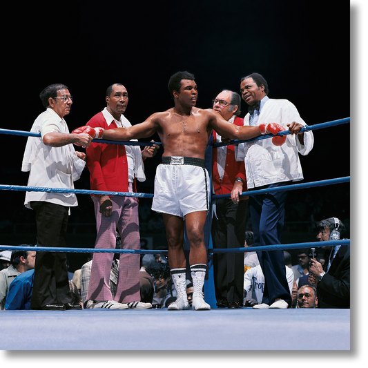 Neil Leifer. Homage to Ali. 'Ali vs. Lyle, The Champ’s Corner, 1975' (AP)