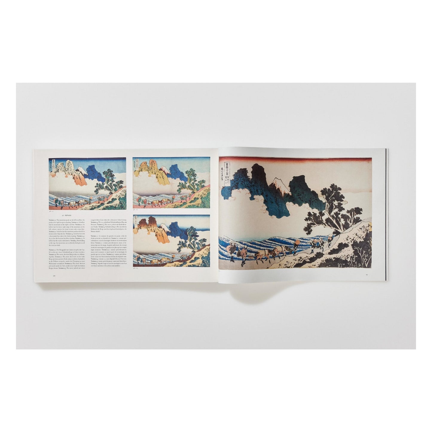 Hokusai. Thirty-six Views of Mount Fuji (German, French, English)