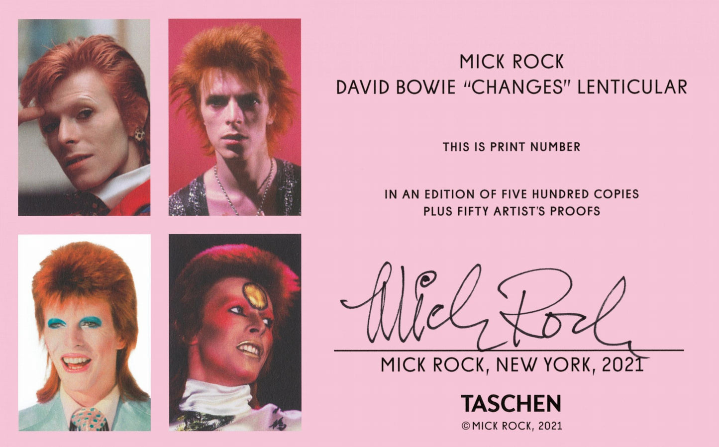 Mick Rock. David Bowie 'Changes' Lenticular (AP)