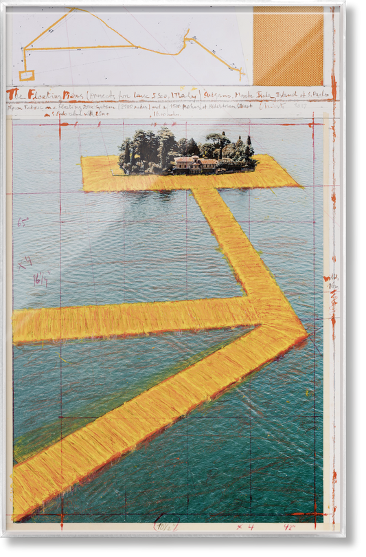 Christo and Jeanne-Claude. The Floating Piers. Art Edition No. 41–60 (Collage) (English, Italian)